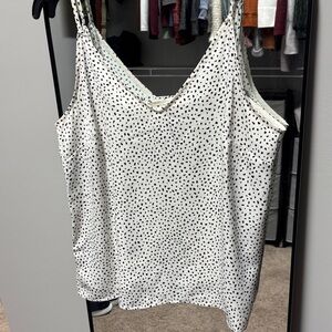 White/Black Polka Dot Women's Tank Top